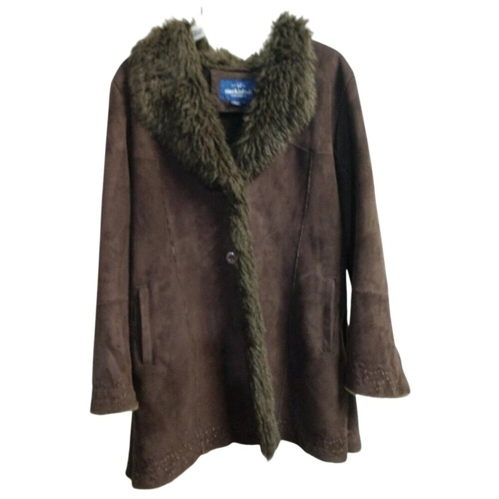 Mackintosh New England Womens Brown Faux Fur Long Coat